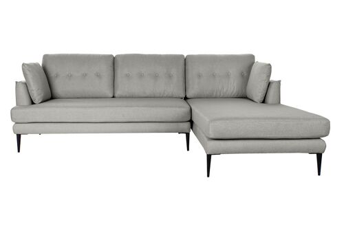 SOFA POLIESTER METAL 240X160X85 CHAISELONGUE GRIS MB180907