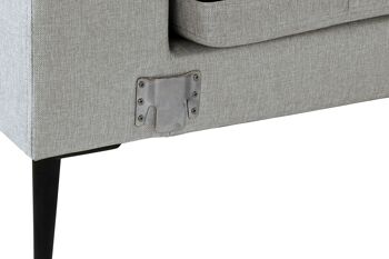 CANAPÉ MÉTAL POLYESTER 240X160X85 CHAISELONGUE GRIS MB180907 10