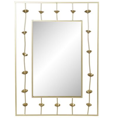 METAL MIRROR 70X5X100 GOLDEN FLOWER MB181225