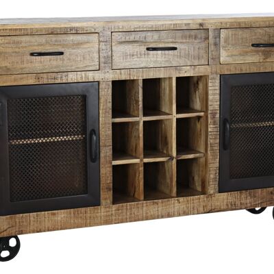 BUFFET MANGO METAL 150X43X90 BOTELLERO MB181234