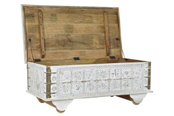 TABLE BASSE MANGO METAL 115X60X45 DECAPAGE BLANC MB182010 6