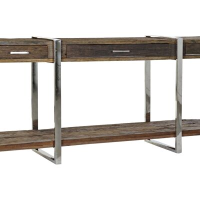 RECYCLED WOOD CONSOLE STEEL 180X44X75 CHROME MB182048