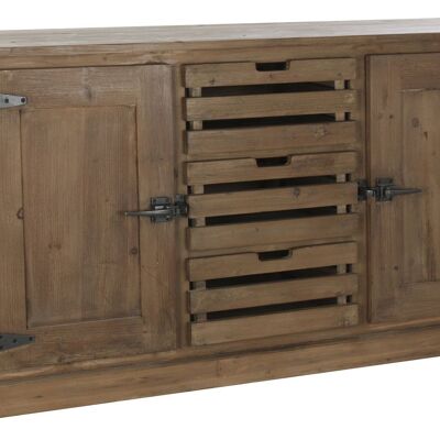 BUFFET PINO RECICLADO METAL 160X45X85 NATURAL MB182065