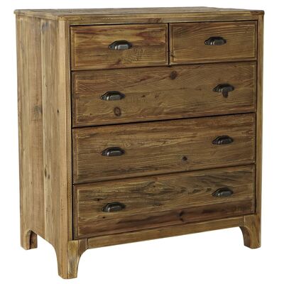 RECYCLED WOOD DRAWER UNIT 90X48X100 NATURAL MB182181