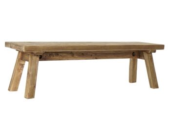 TABLE D'APPOINT BOIS RECYCLE 150X39X43 NATUREL MB182202 1