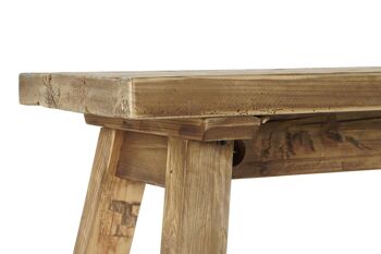 TABLE D'APPOINT BOIS RECYCLE 150X39X43 NATUREL MB182202 4