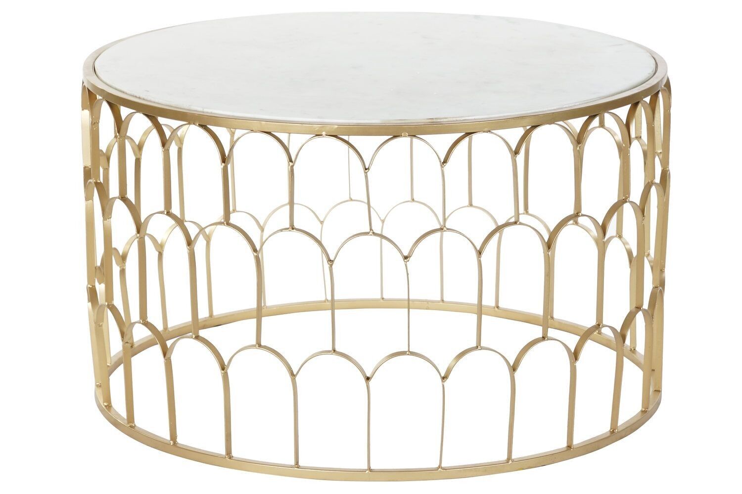 COUCHTISCH AUS MARMOREISEN 87X87X51,5 GOLD MB182322