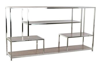 CONSOLE ACIER MDF 190X40X96 ARGENT MB182521 1