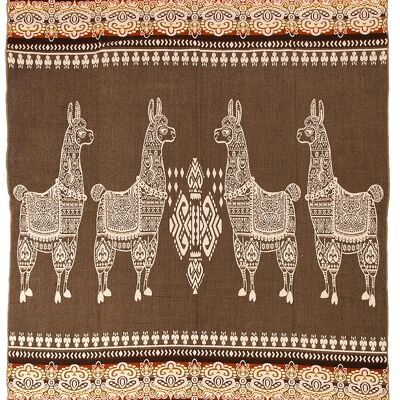 Couverture Alpaga Native Alpaga 190 cm x 225 cm Marron