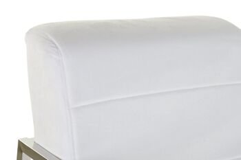 FAUTEUIL ACIER POLYESTER 75X57X92 BLANC MB182539 3