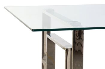 TABLE DE REPAS ACIER VERRE 180X90X75 MB182548 2