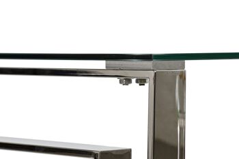 TABLE BASSE ACIER VERRE 120X60X40 MB182549 4