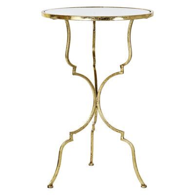 SIDE TABLE METAL MIRROR 41X41X64 GOLDEN MB182568