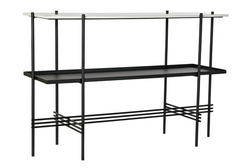 CONSOLA METAL MARMOL 120X40X80 NEGRO MB182576