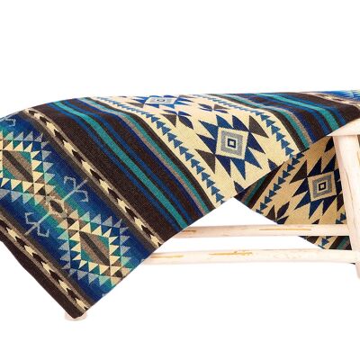 Manta nativa de alpaca Cotopaxi 190 cm x 225 cm Azul