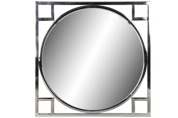 MIROIR ACIER VERRE ARGENT 70X2X70 MB182614 1