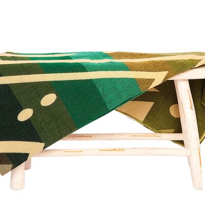 Manta nativa de alpaca Imbabura 190 cm x 225 cm Verde