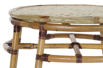 TABLE D'APPOINT ROTIN BAMBOU 60X60X42 NATUREL MB182689 3