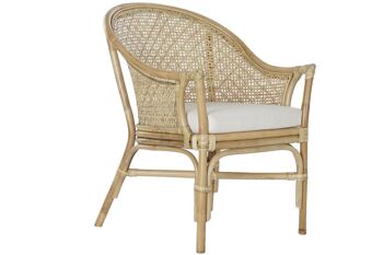 CHAISE RATAN 65X67X83 AVEC COUSSIN NATUREL MB182695 1