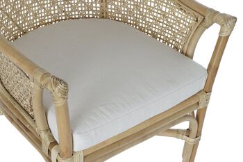 CHAISE RATAN 65X67X83 AVEC COUSSIN NATUREL MB182695 3