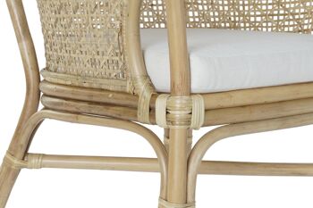 CHAISE RATAN 65X67X83 AVEC COUSSIN NATUREL MB182695 5