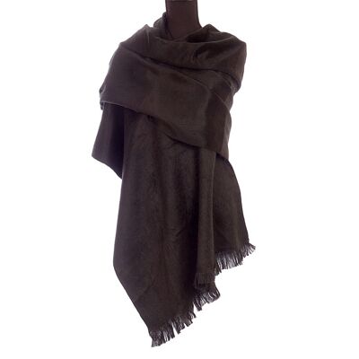 Bufanda de alpaca Negra - Bufanda de lana - Suave cálido