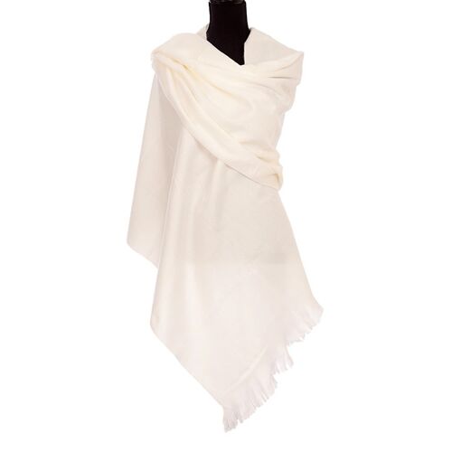 Alpaca scarf 190 x 60 White
