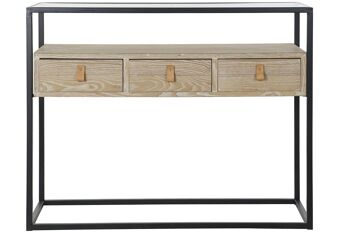 CONSOLE BOIS METAL 100X38X80 NATUREL MB183162 5