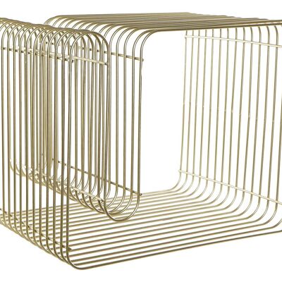 METAL MAGAZINE RACK 50X40X39 GOLDEN MB183635