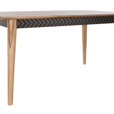 SHEESHAM DINING TABLE 160X90X76 BLACK MB185352