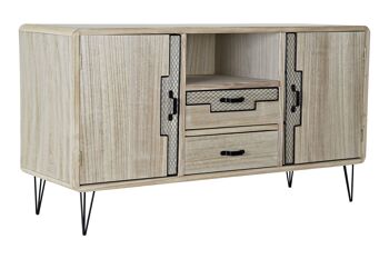 BUFFET PAULOWNIA METAL 120X41X65 NATUREL MB185682 1