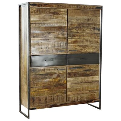 CABINET MANGO STEEL 120X41X161 NATURAL MB185702