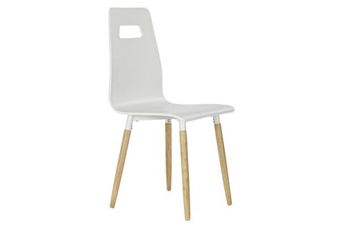 SILLA CAUCHO MADERA 43X50X88 BLANCO MB185946