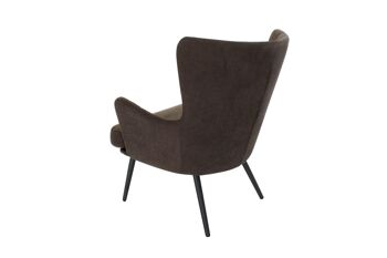 FAUTEUIL MDF POLYESTER 74X57X90 MARRON MB186000 7