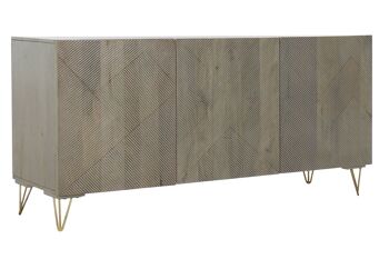 BUFFET POIGNÉE MÉTAL 160X45X75 GRIS MB186097 1