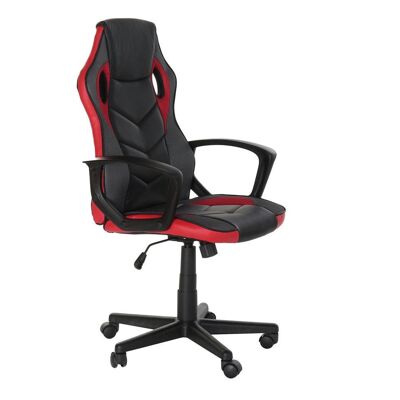 SILLA PU METAL 61X62X117 GAMER RUEDAS NEGRO MB186113