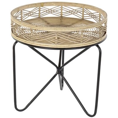 SIDE TABLE RATTAN BAMBOO 50X50X52 NATURAL MB186418