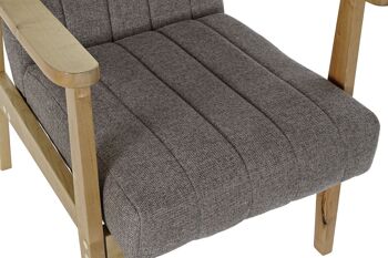 FAUTEUIL POLYESTER PIN 63X68X81 BEIGE MB186617 2