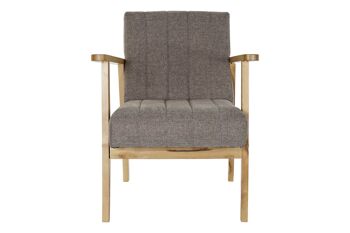 FAUTEUIL POLYESTER PIN 63X68X81 BEIGE MB186617 5