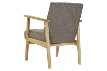 FAUTEUIL POLYESTER PIN 63X68X81 BEIGE MB186617 6