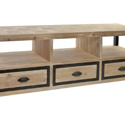 TV STAND WOOD METAL 148X45X54 3 DRAWERS NATURAL MB187248