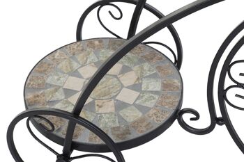 JARDINIÈRE FORGE CERAMIQUE 70X28X57 MOSAIQUE MB187664 3