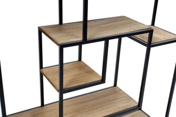 ETAGERE MURALE MÉTAL MDF 82X17X83 NOIR MB187693 3