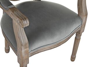 CHAISE POLYESTER HÉVÉA 55X57X95 VELOURS MB188002 2