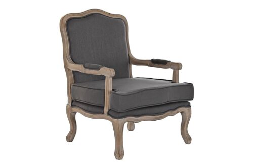 SILLON POLIESTER MADERA 70X66X95,5 GRIS MB188026