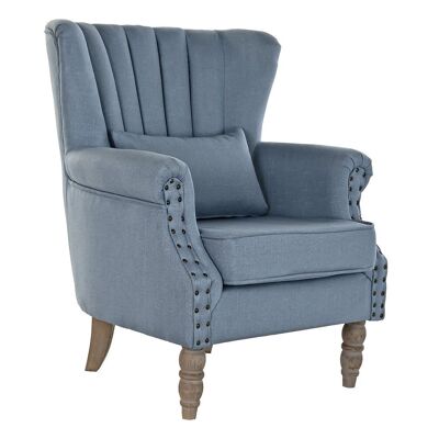 VELVET RUBBERWOOD ARMCHAIR 74X75X87 CUSHION MB188031