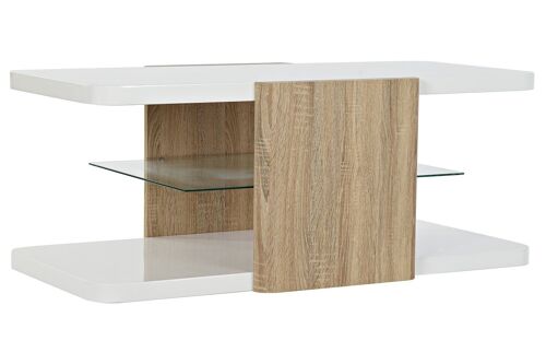 MESA CENTRO MDF CRISTAL 110X60X45 BLANCO MB188058