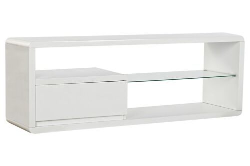 MUEBLE TV MDF CRISTAL 140X40X50 BLANCO MB188064