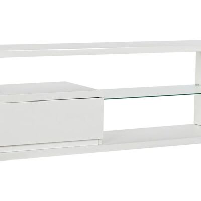 TV STAND MDF GLASS 140X40X50 WHITE MB188064