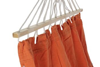 HAMAC POLYESTER COTON 255X80X28 FRANGES ORANGE MB188078 3